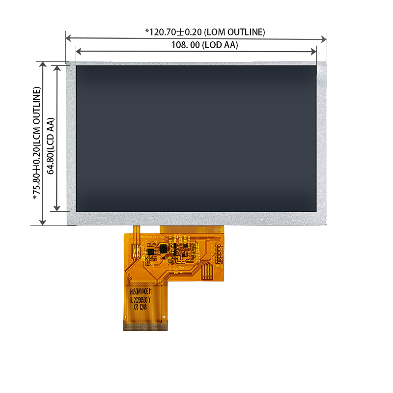 5英寸LCD屏幕800×480 RGB接口5英寸TFT-LCD显示模块
