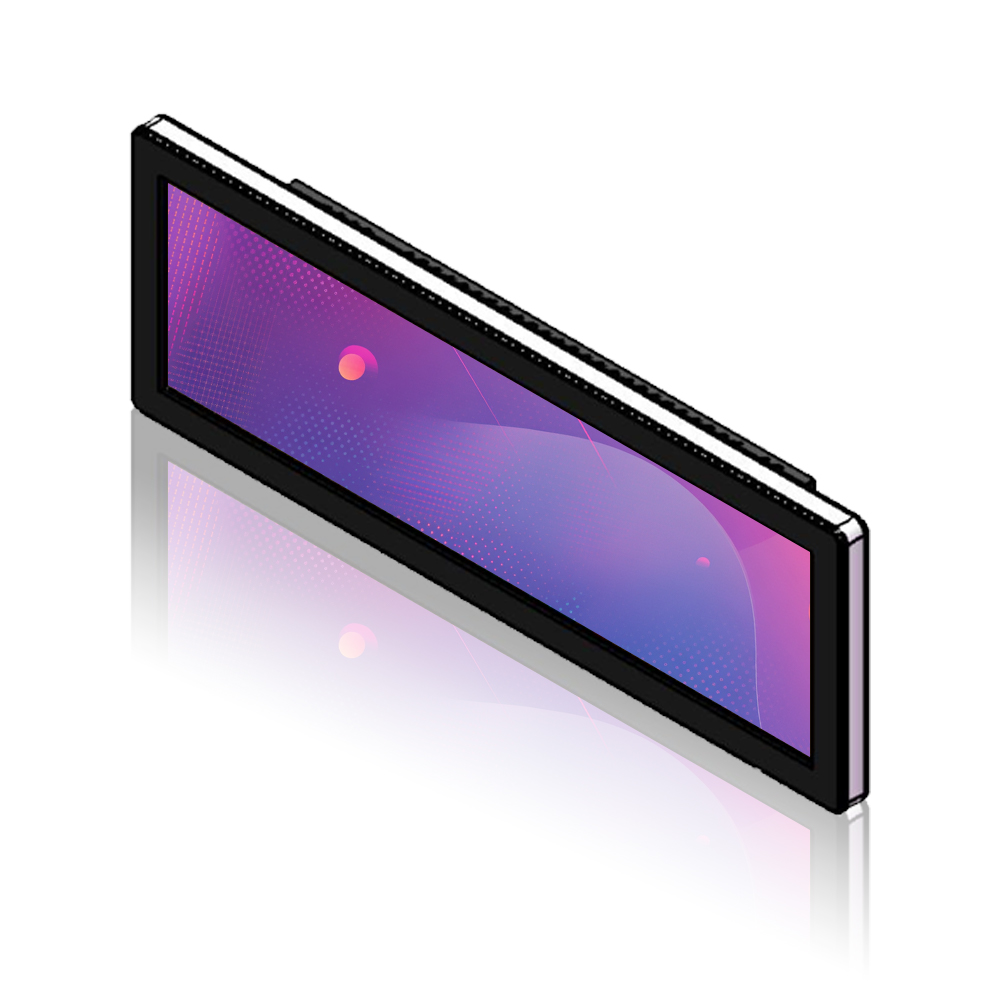 19.5寸 LCD条形广告屏 安卓主板智能条形广告机 超薄嵌入式条形屏一体机